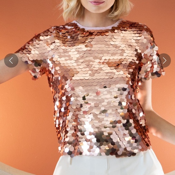 Eva Franco Sequin Tee size M black - Picture 5 of 6